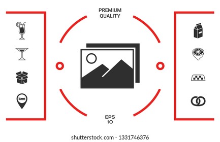 Pictures symbol icon. Graphic elements for your design