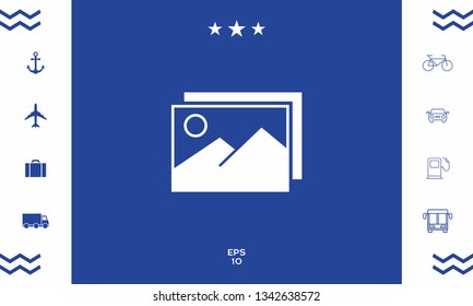 Pictures symbol icon. Graphic elements for your design