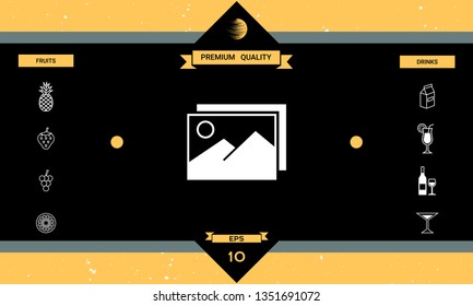 Pictures symbol icon. Graphic elements for your design