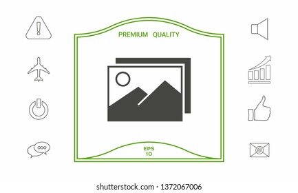 Pictures symbol icon. Graphic elements for your design