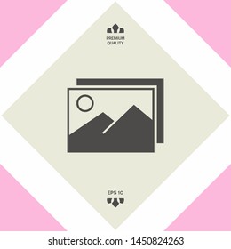 Pictures symbol icon. Graphic elements for your design