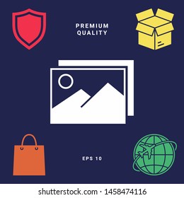 Pictures symbol icon. Graphic elements for your design