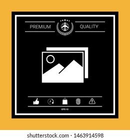 Pictures symbol icon. Graphic elements for your design