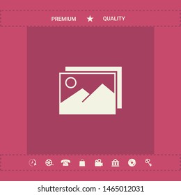 Pictures symbol icon. Graphic elements for your design