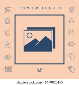 Pictures symbol icon. Graphic elements for your design