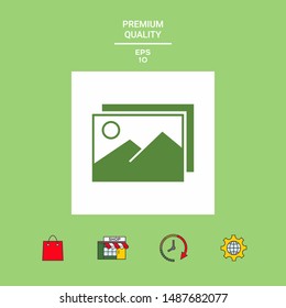 Pictures symbol icon. Graphic elements for your design
