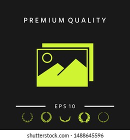 Pictures symbol icon. Graphic elements for your design