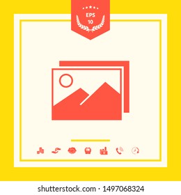 Pictures symbol icon. Graphic elements for your design