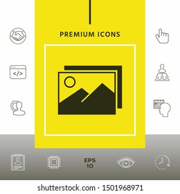 Pictures symbol icon. Graphic elements for your design