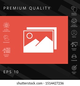 Pictures symbol icon. Graphic elements for your design