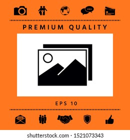 Pictures symbol icon. Graphic elements for your design
