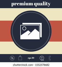 Pictures symbol icon. Graphic elements for your design