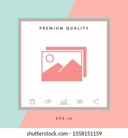 Pictures symbol icon. Graphic elements for your design