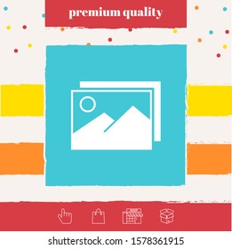 Pictures symbol icon. Graphic elements for your design
