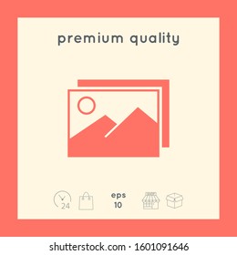 Pictures symbol icon. Graphic elements for your design