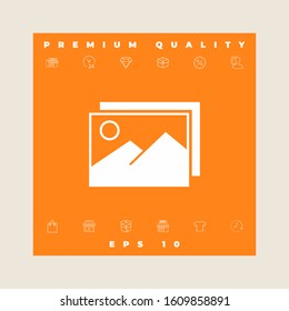 Pictures symbol icon. Graphic elements for your design