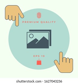 Pictures symbol icon. Graphic elements for your design