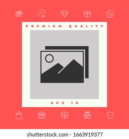 Pictures symbol icon. Graphic elements for your design