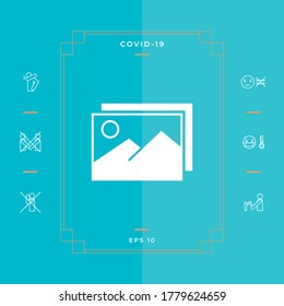 Pictures symbol icon. Graphic elements for your design