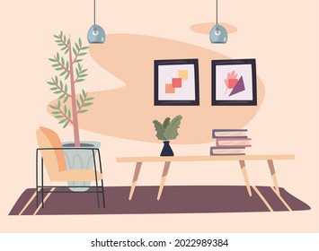 pictures and table home place scene
