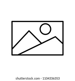 Pictures vector icon, image vector icon. Outline Icon Linear Style