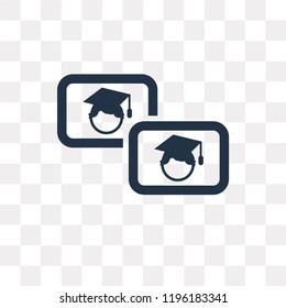 Pictures vector icon isolated on transparent background, Pictures transparency concept can be used web and mobile