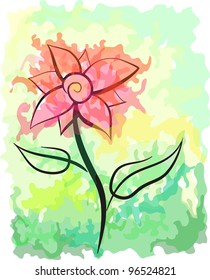 Picturesque abstract vector flower. Eps 10
