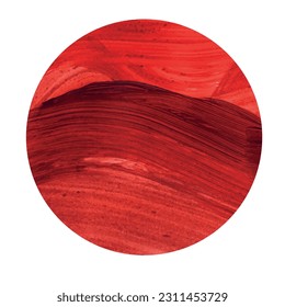 A picturesque image of the natural element of fire Hand-drawn abstract orange background.  Round sign of fire. Four natural elements. Vector icon. Isolated element дизайна on a white background