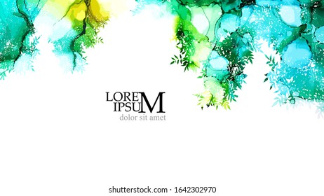 The picturesque leaves of the trees are beautiful. Mixed media. Vector illustration