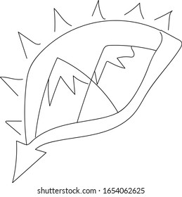 
picturesque mountains black pen on a white background. Logotype Design