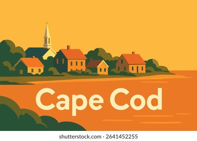 The picturesque seaside village of Cape Cod comes alive in the golden hour, with serene views of the coast and charming lighthouses offering a peaceful escape.