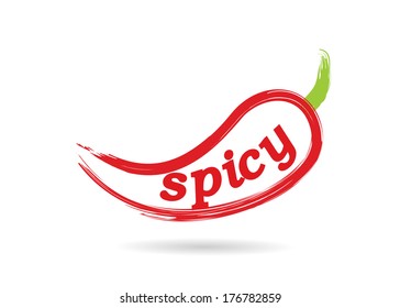 picy chili paper logo template vector 