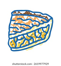 pie apple fruit doodle icon sketch vector. pie apple fruit sign. isolated symbol illustration