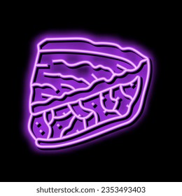 pie apple fruit neon light sign vector. pie apple fruit illustration