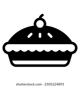 Pie Autumn vector icon illustration