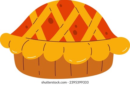 Pie Bakery Food Vector Illustration