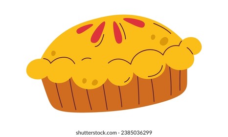 Pie Bakery Icon Vector Illustration