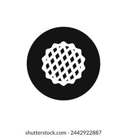 Pie black and white vector icon