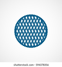 Pie Blue Flat Icon On White Background