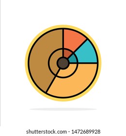 Pie, Business, Chart, Diagram, Finance, Graph, Statistics Abstract Circle Background Flat color Icon