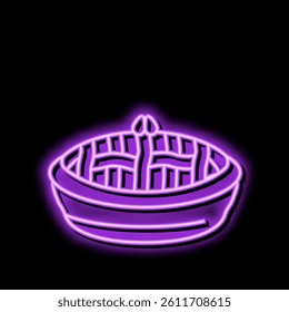 pie cake food dessert neon light sign vector. pie cake food dessert illustration