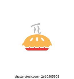 Pie cake logo and icon design template	