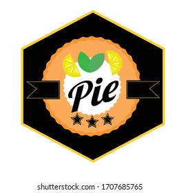pie cake logo vector illustration. cake logo icon.