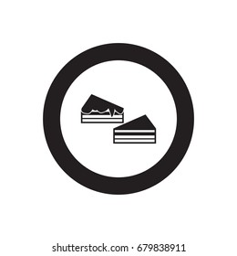 Pie cake pastry bakery vector icon