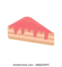 Pie, cake, Slice - Illustration related to Food - Isolated on white background - EPS Vector
