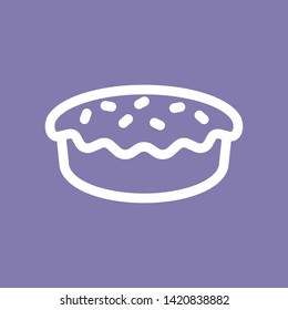 Pie, cake, sweet pastry, confectionery. Bakery products. Sweet dish. Dessert. Sweet icon dishes. Food cafes and restaurants. Symbol.