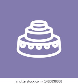 Pie, cake, sweet pastry, confectionery. Bakery products. Sweet dish. Dessert. Sweet icon dishes. Food cafes and restaurants. Symbol.
