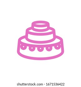 Pie, cake, sweet pastry, confectionery. Bakery products. Sweet dish. Dessert. Sweet icon dishes. Food cafes and restaurants. Symbol.