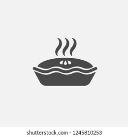Pie cake vector icon