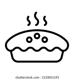 pie cake vector Line Icon. Simple Creative vector Line Icon